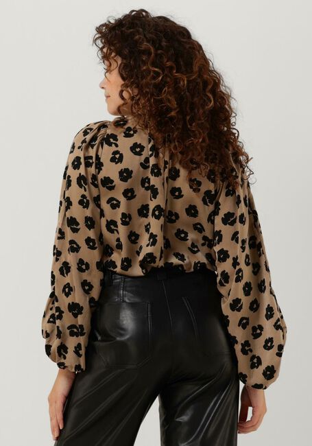 NEO NOIR NARA DISTRESSED DOT BLOUSE Blouses en taupe - large