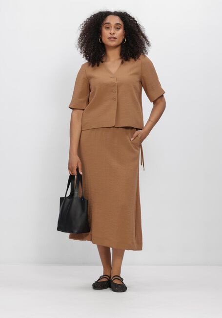 OBJECT Jupe midi OBJRINI MIDI SKIRT 145 ND en marron - large