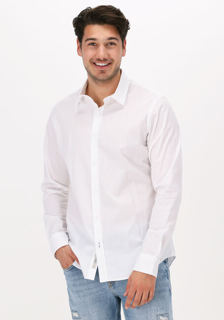 Witte SCOTCH & SODA Casual overhemd SOLID SLIM FIT SHIRT - large