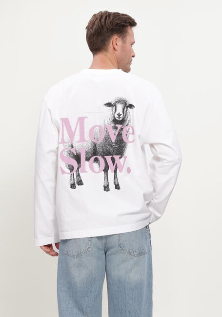 Witte POCKIES T-shirt MOVE SLOW LS - large