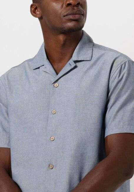 Blauwe ANERKJENDT Casual overhemd AKLEON S/S COT/LINEN SHIRT - large