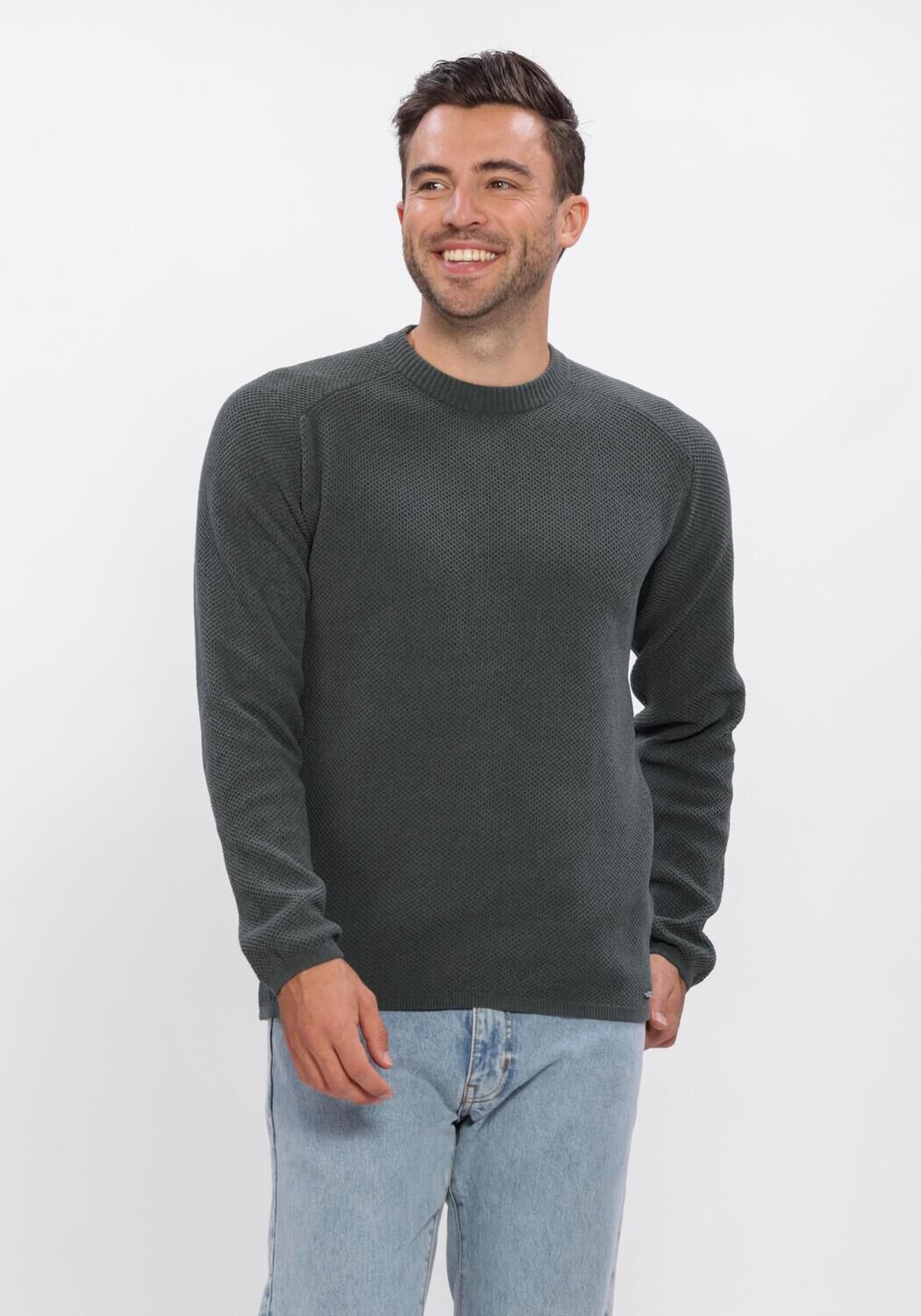 Donkergrijze DSTREZZED Trui DS_NEILL BIG CHENILLE - large