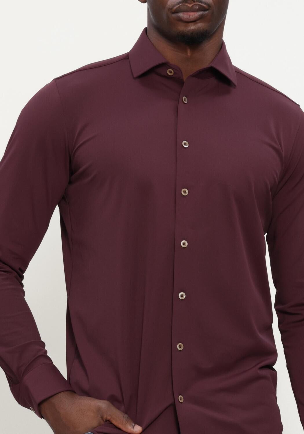 Bordeaux BLUE INDUSTRY Klassiek overhemd SHIRT - large