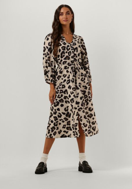 MSCH COPENHAGEN Robe midi MSCHMANISA TAILA 3 4 DRESS AOP en beige - large