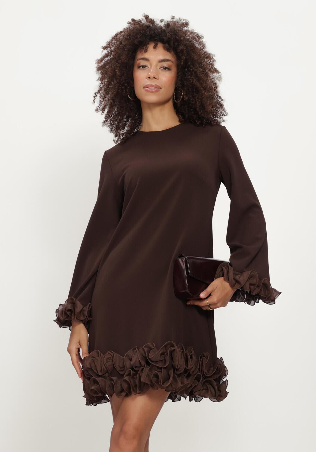 Bruine ANA ALCAZAR Mini jurk 242193.3912 - large