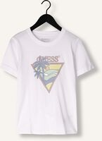 GUESS T-shirt SS RN BEACH TRIANGLE TEE en blanc GUESS T-shirt SS RN BEACH TRIANGLE TEE en blanc - medium