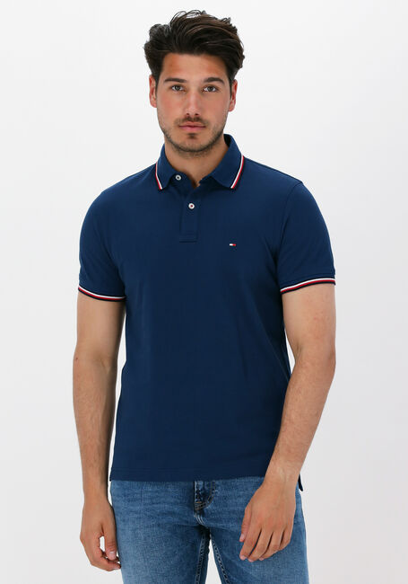 TOMMY HILFIGER Polo TOMMY TIPPED SLIM POLO Bleu foncé - large