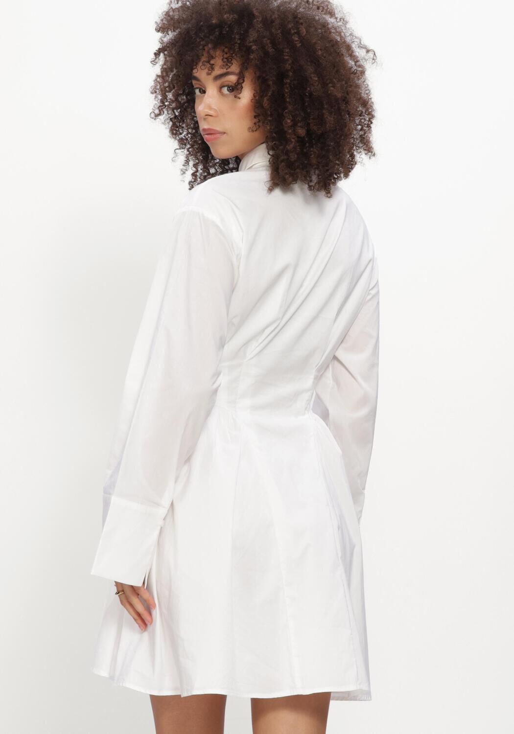 Witte NEO NOIR Jurken ULISSA POPLIN SHIRT DRESS - large