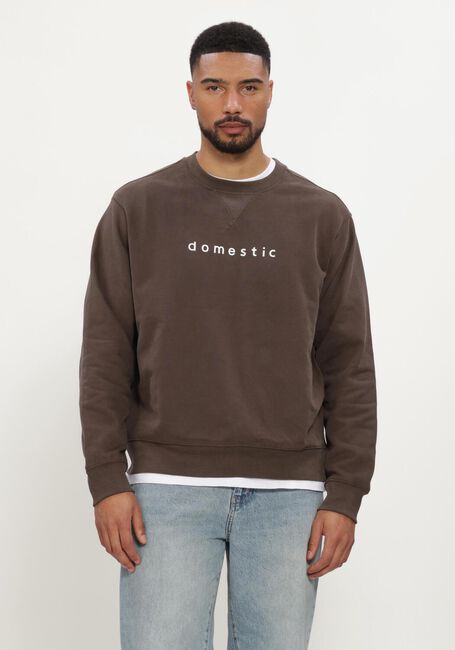SELECTED MEN Chandail SLMDOMESTIC RELAXAXEL LS CREW NECK SWEAT en marron - large