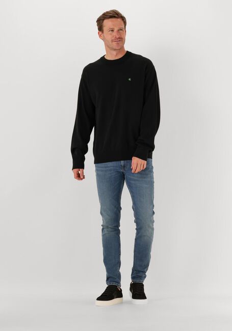 Zwarte CALVIN KLEIN Trui LS EZ CORRON CREWNK SWEATER 12GG - large