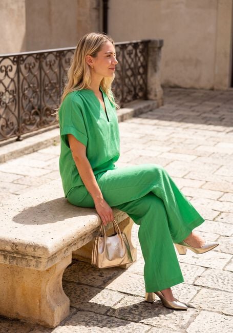 Groene MINUS Pantalon MSSABBI LINEN PANT - large