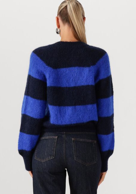 Blauwe BY-BAR Vest SIAN STRIPE CARDIGAN - large