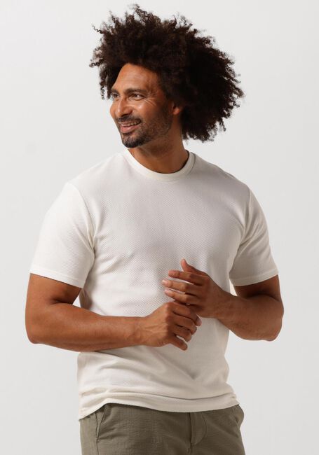 SELECTED HOMME T-shirt SLHMAURICE STRUCTURE SS O-NECK Blanc - large