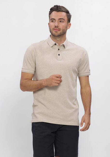 CAST IRON Polo SHORT SLEEVE POLO SLIM FIT POPCORN JERSEY MELANGE Sable - large