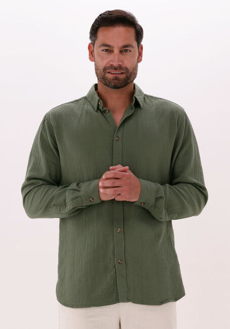 Olijf ANERKJENDT Casual overhemd AKKONRAD MUSSELIN SHIRT - large
