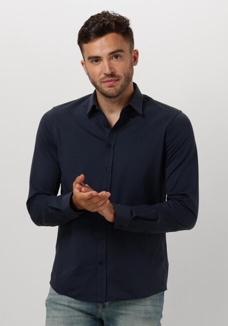 CAST IRON Chemise décontracté LONG SLEEVE SHIRT TWILL JERSEY 2 TONE en bleu - large