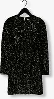 Zwarte SELECTED FEMME Mini jurk SLFCOLYN LS SHORT SEQUINS DRESS
