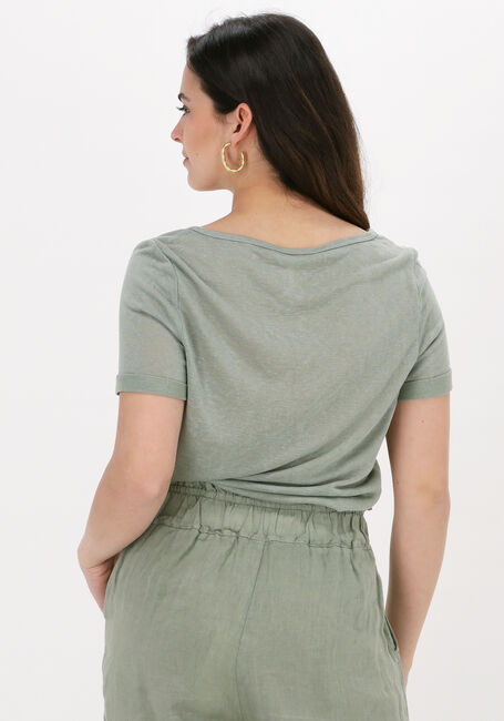 OBJECT T-shirt OBJETESSI SLUB S/S V-NECK NOOS en vert - large