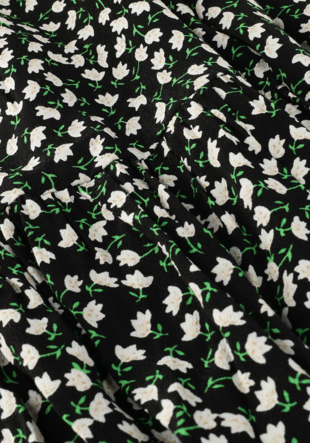 Zwarte Y.A.S. Midi jurk YASDITSY V NECK 3/4 SLEEVE SMOCK DRESS - large