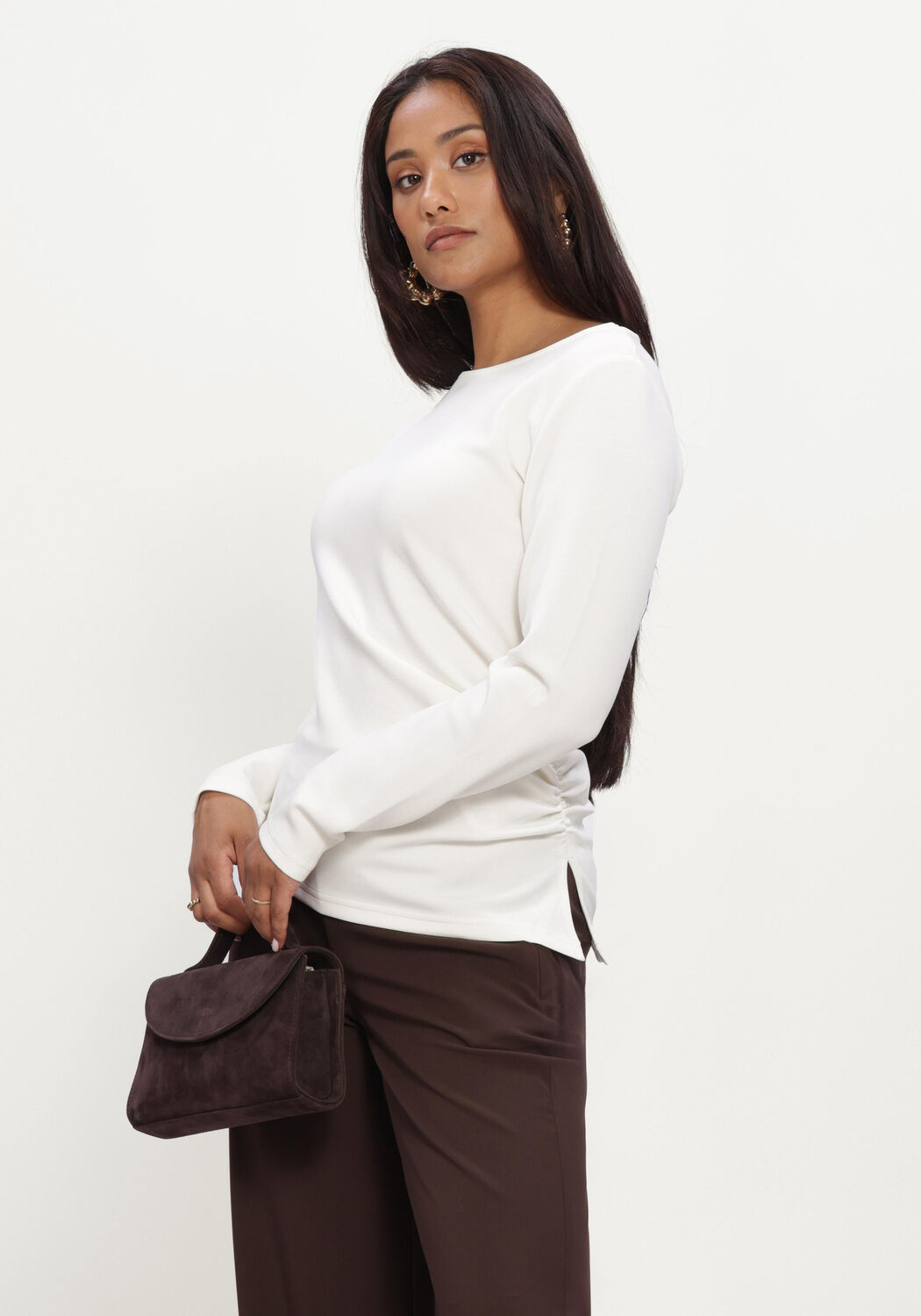Gebroken wit MY ESSENTIAL WARDROBE  MWHELLE ASYMMETRIC BLOUSE - large