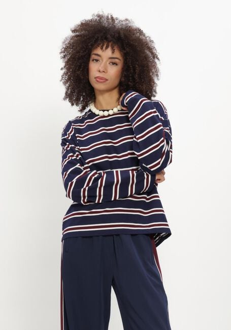 CATWALK JUNKIE Haut STRIPED LONG SLEEVE Bleu fonc&eacute; - large