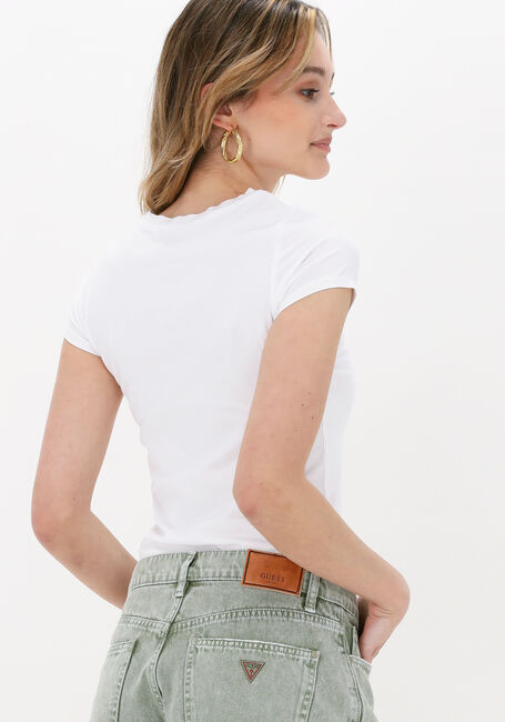 GUESS T-shirt EYELETS FLORAL en blanc - large