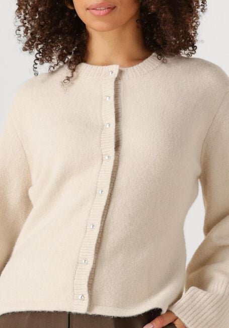 NEO NOIR Gilet MIXIE KNIT CARDIGAN Écru - large