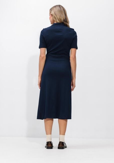 Donkerblauwe TOMMY HILFIGER Midi jurk GOLD BUTTON F+F MIDI DRESS - large