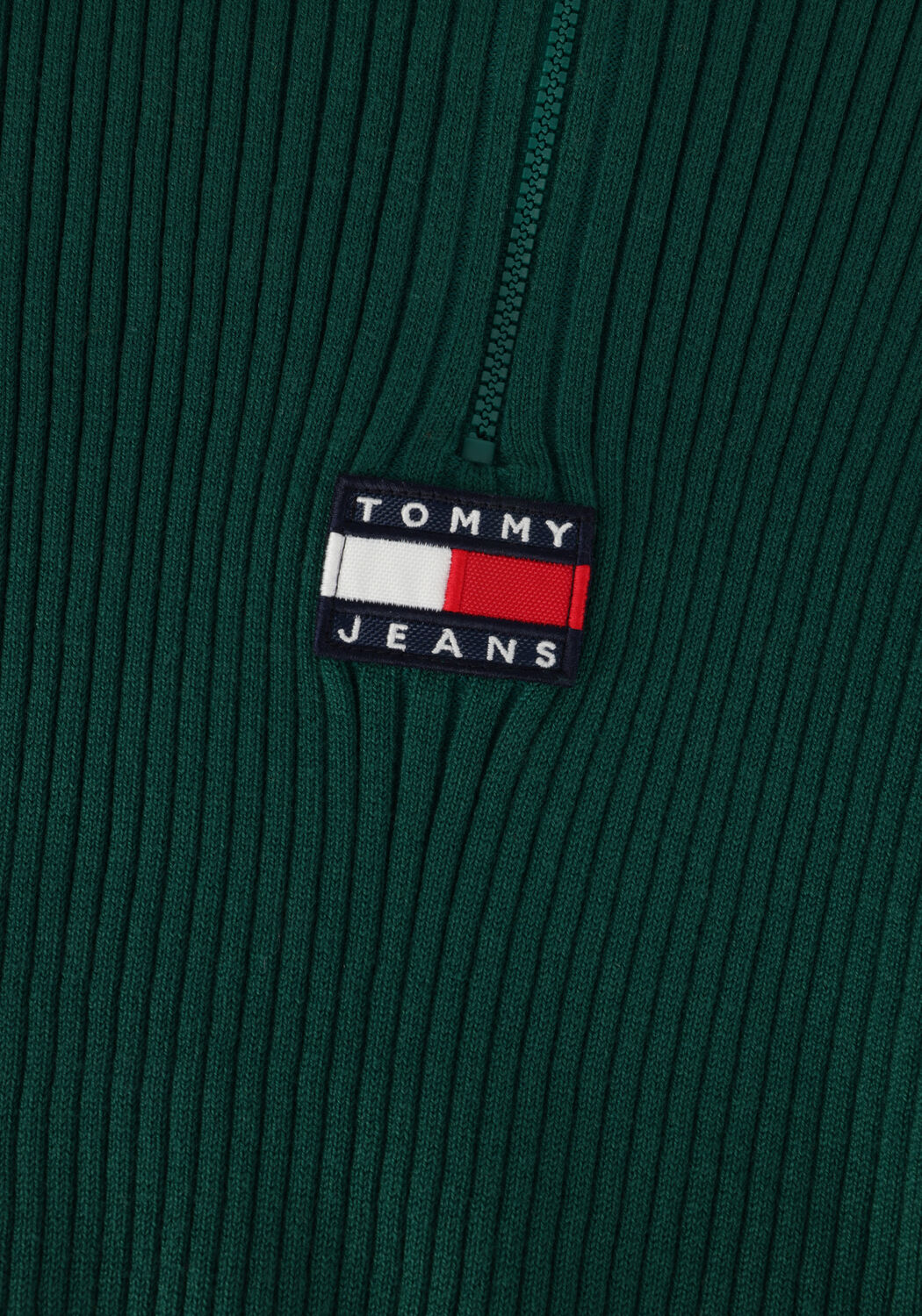 TOMMY JEANS Pull SWEATERS HALF ZIPP en vert - large