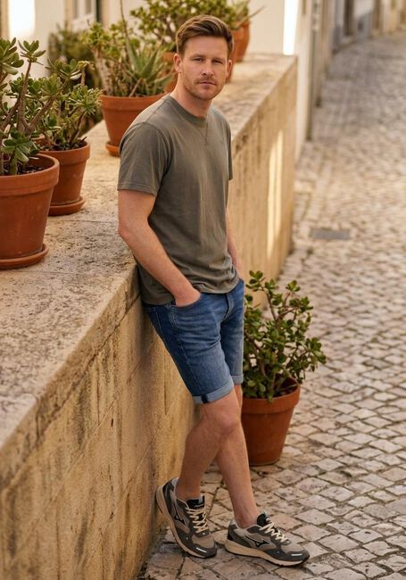 Blauwe G-STAR RAW Jeans 3301 SLIM SHORT - large
