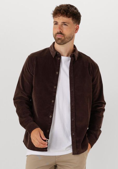 Bruine ANERKJENDT Casual overhemd AKLEIF SOLID CORD SHIRT - large