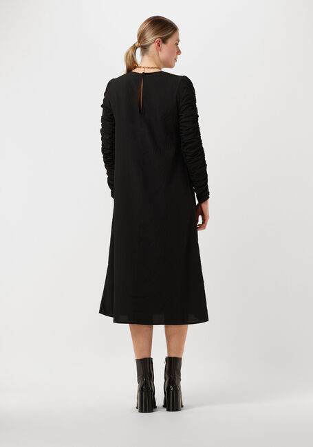 Zwarte NOTES DU NORD Midi jurk EVE MIDI DRESS - large