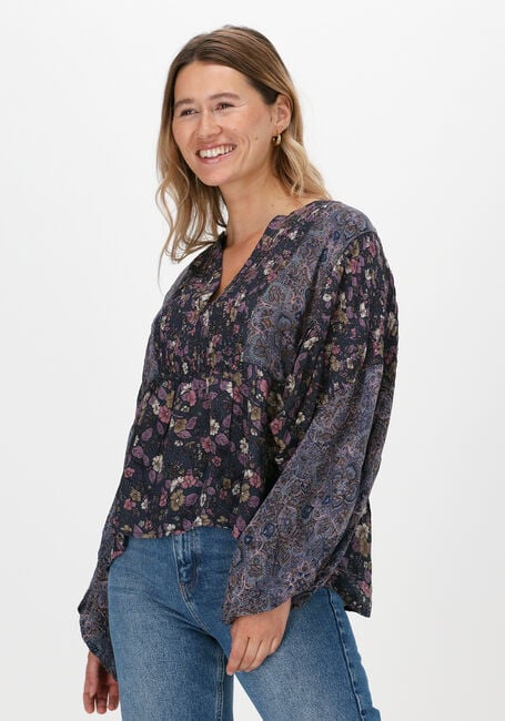 Paarse SISSEL EDELBO  BIBI BALLOON SILK TOP - large