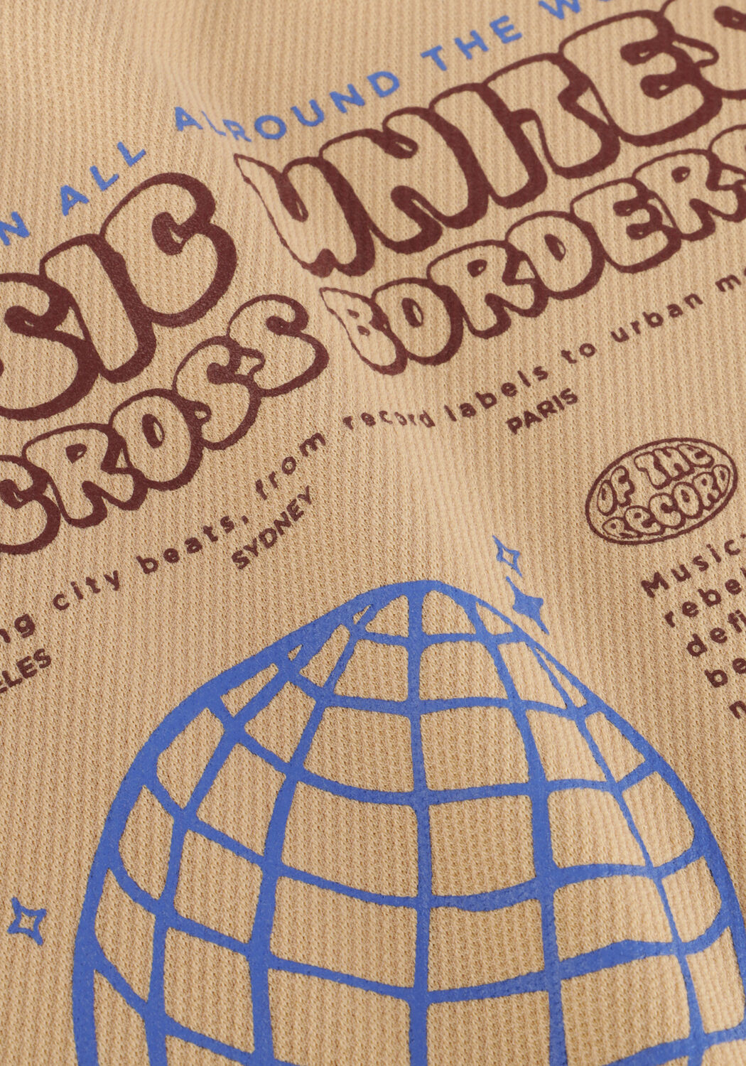 Beige DAILY7 Trui OVERSIZED SWEATER MUSIC - large