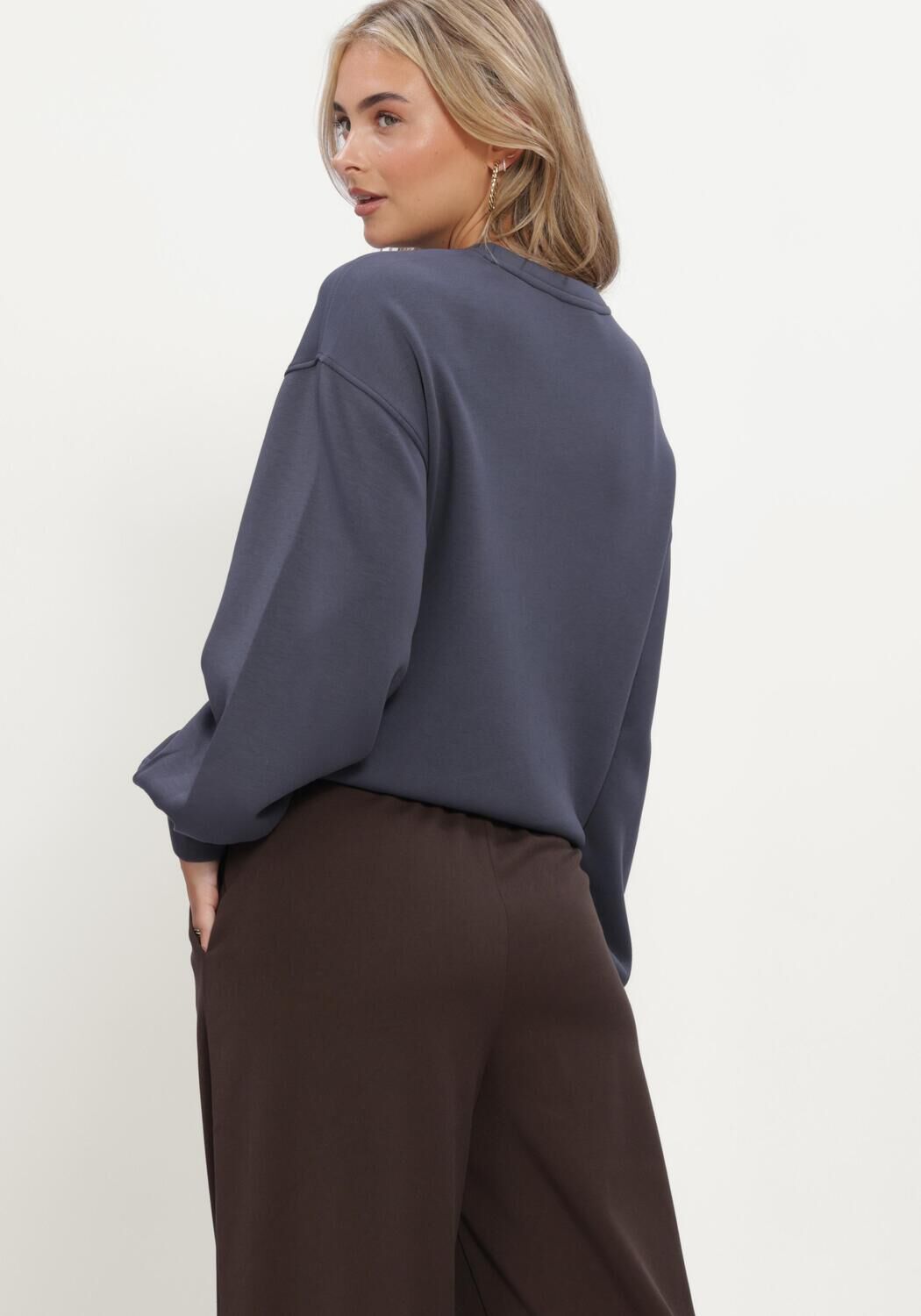 MSCH COPENHAGEN Chandail MSCHBROOKE IMA Q SWEATSHIRT Bleu fonc&eacute; - large