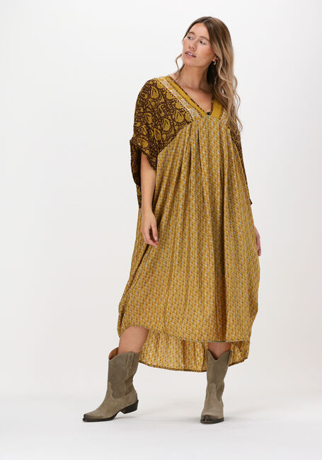 Gele SISSEL EDELBO Maxi jurk MADONNA MIX CAFTAN - large