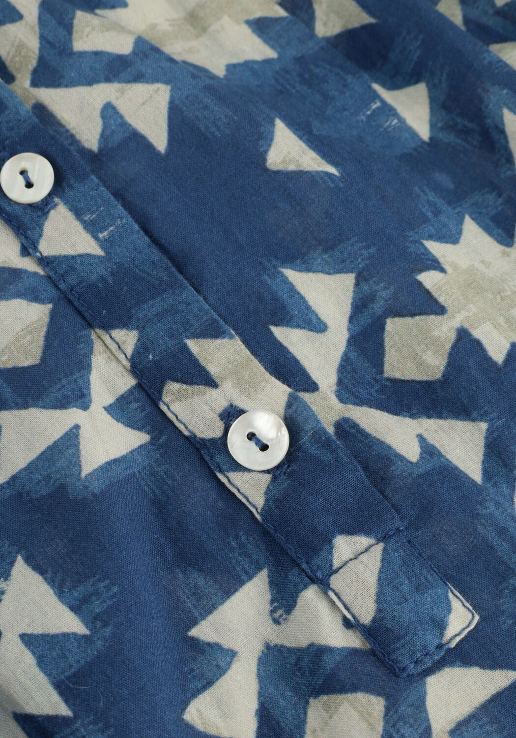 Blauwe BY-BAR Mini jurk BOWIE MADRAS DRESS - large