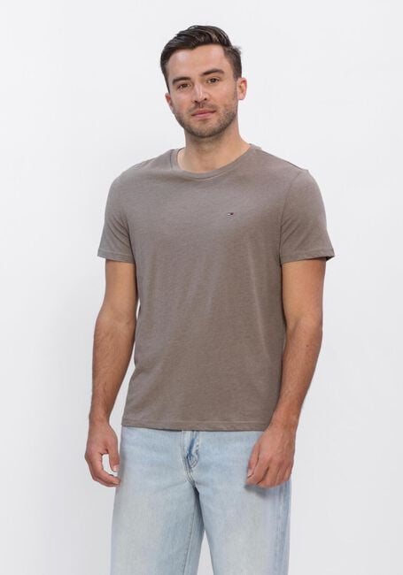 TOMMY JEANS T-shirt TJM XSLIM JASPE HTR TEE EXT en taupe - large
