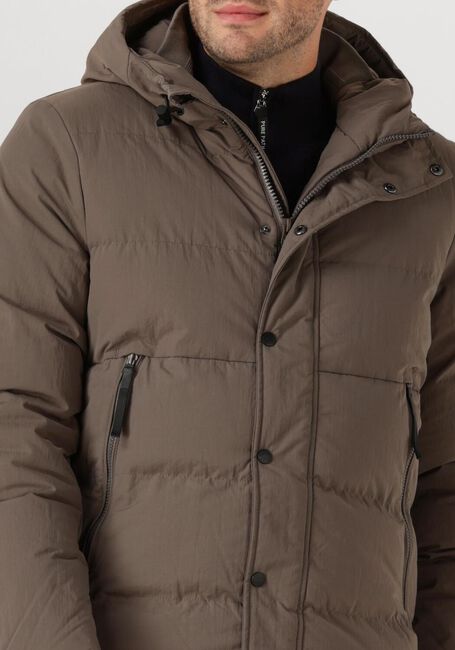 Bruine PURE PATH Gewatteerde jas ACTIVEWEAR HOODED JACKET - large