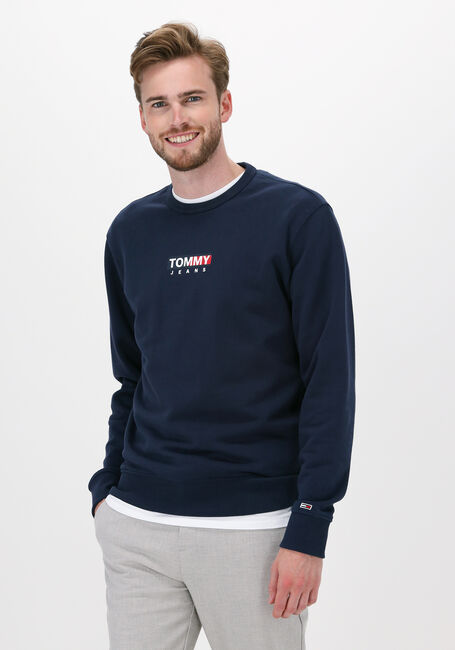 Donkerblauwe TOMMY JEANS Sweater TJM ENTRY GRAPHIC CREW - large
