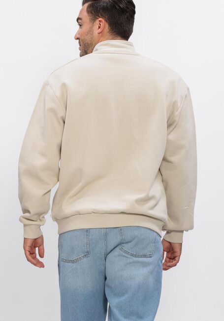 LES DEUX Chandail CREW HALF-ZIP SWEATSHIRT en beige - large