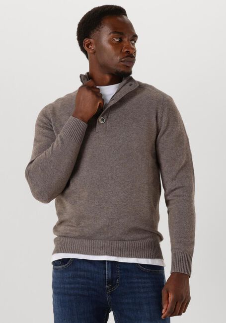 GENTILUOMO Pull TURTLE BUTTON+ZIP LS en taupe - large