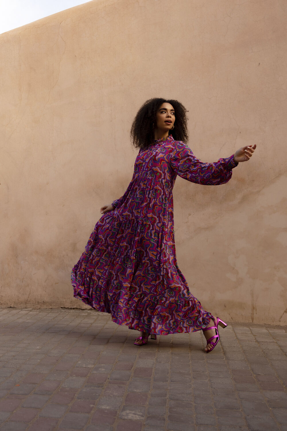 HARPER & YVE Robe maxi MAX-DR LONG en violet - large