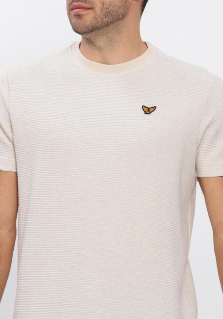 PME LEGEND T-shirt TWO TONE TEXTURED STRIPE en beige - large