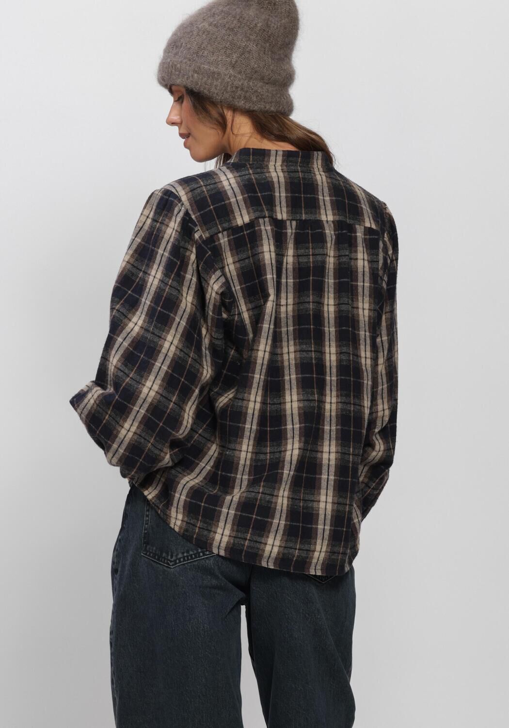 Multi BY-BAR  JAGGER CHECK BLOUSE - large