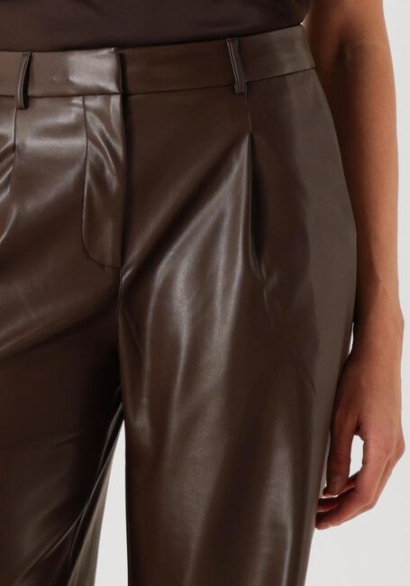 Bruine DANTE6 Wijde broek JULES FAUX LEATHER PANTS - large