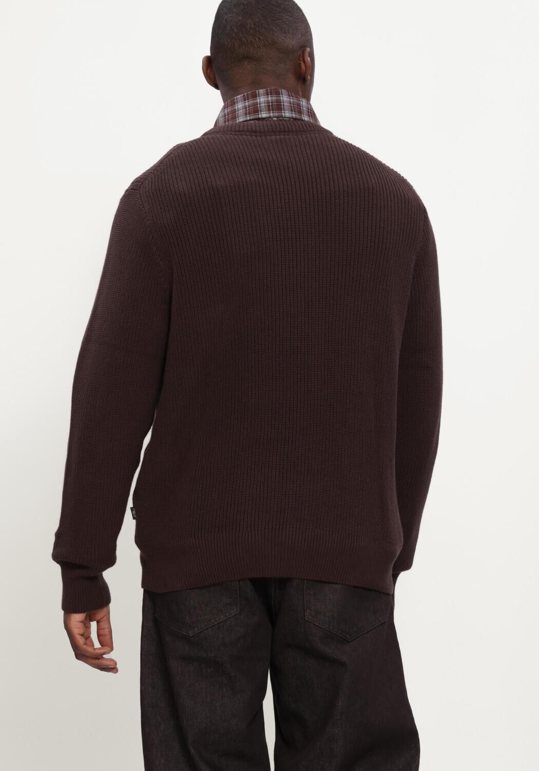 Bruine LES DEUX Trui RIB CREWNECK KNIT - large