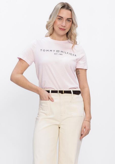 Lichtroze TOMMY HILFIGER T-shirt REG CORP LOGO - large