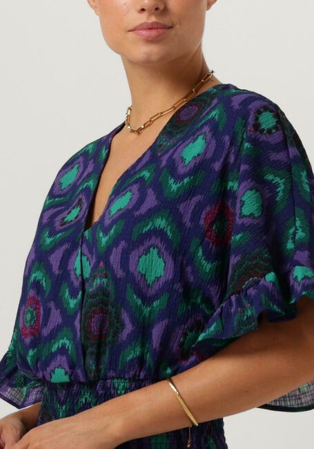 ALIX THE LABEL Mini robe LADIES WOVEN IKAT FAKE WRAP DRESS en violet - large