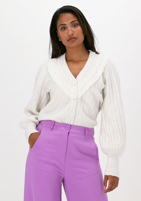 Beige OBJECT Vest DANNY L/S KNIT CARDIGAN - large